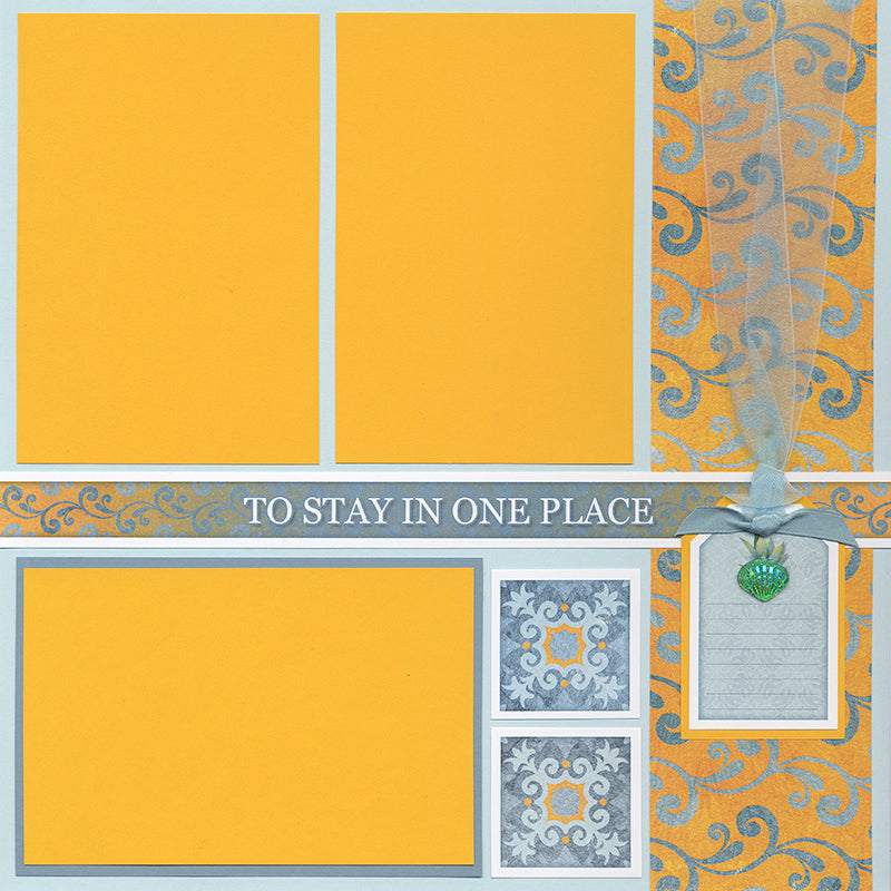 Cabana 12x12 Gold Print