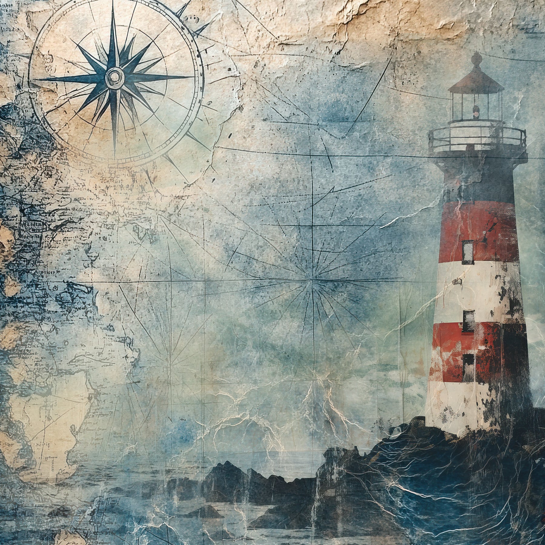 Nantucket 12x12 Lighthouse Print