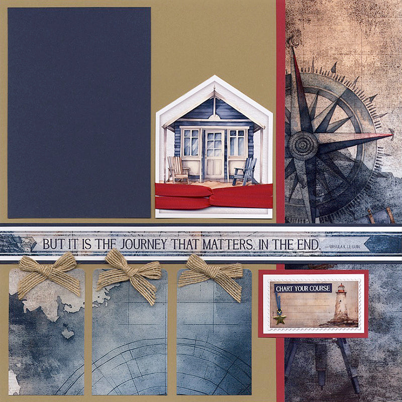 Nantucket 12x12 Compass Print