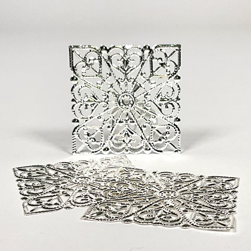 Tunisian Tiles Large Silver Medallions