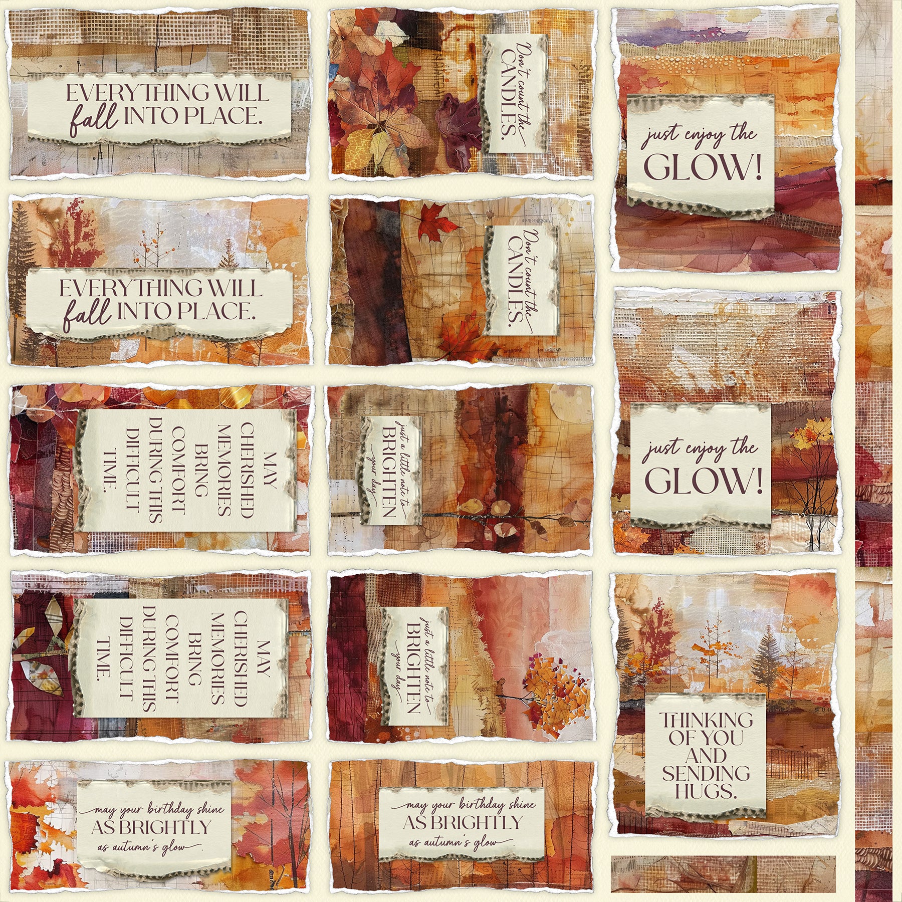 Autumn Glow Card Cutaparts