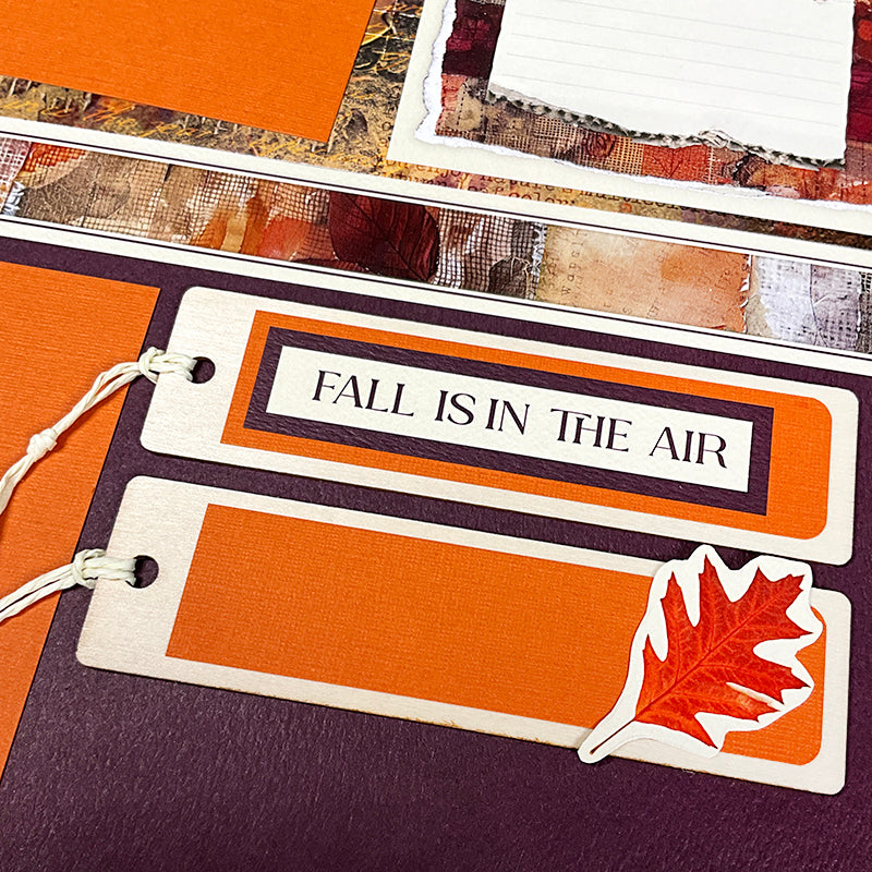 Autumn Glow Woodcut Tags