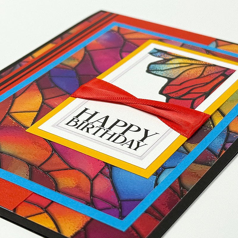 Stained Glass 12x12 Card Print