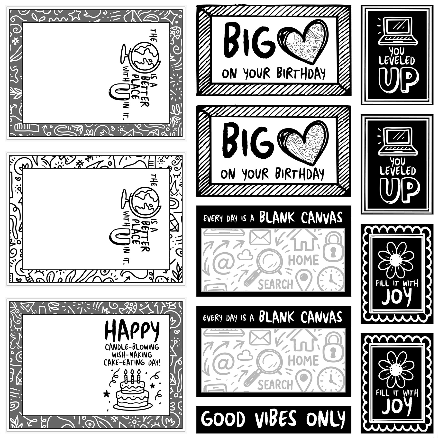 Doodles Bonus Card Cutaparts