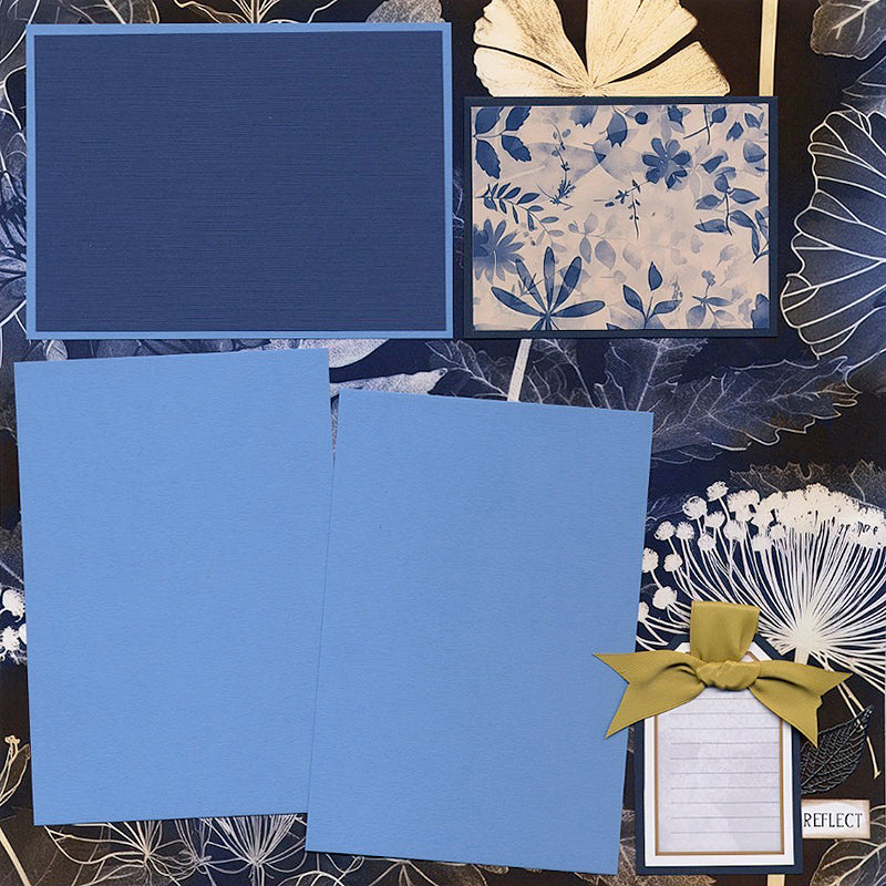 Blue Botanicals 12x12 Large Print