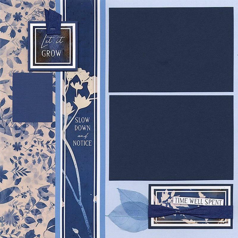 Blue Botanicals 12x12 Small Print