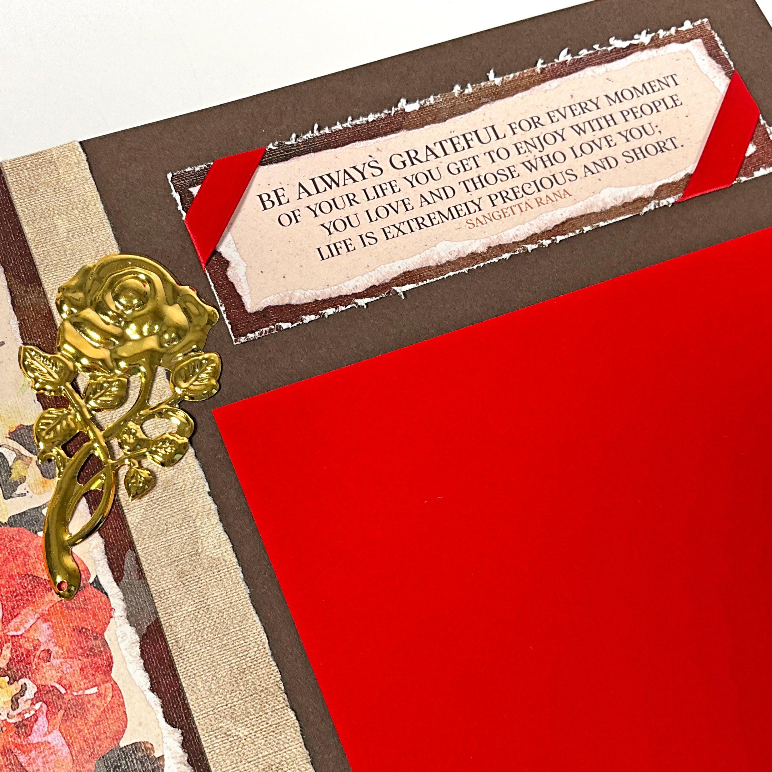 Coming Up Roses Page Ribbons