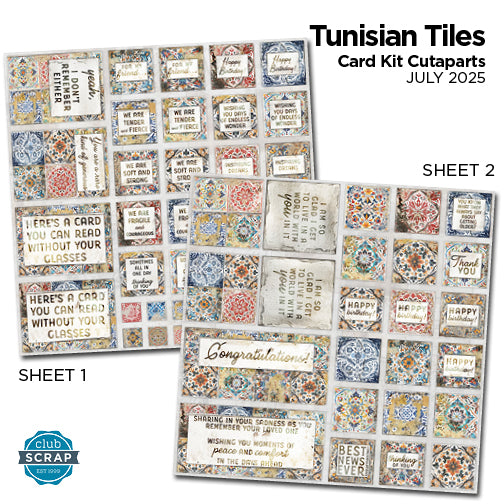 Tunisian Tiles Card Cutaparts