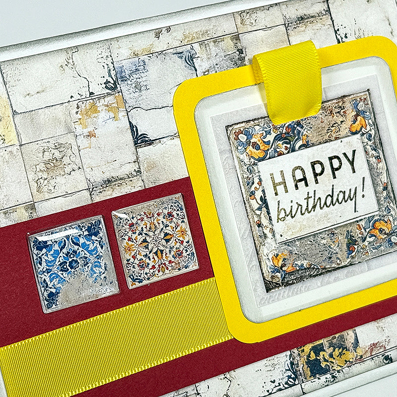Tunisian Tiles Square Epoxy Stickers