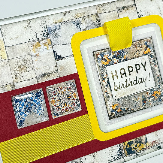 Tunisian Tiles Card Ribbons