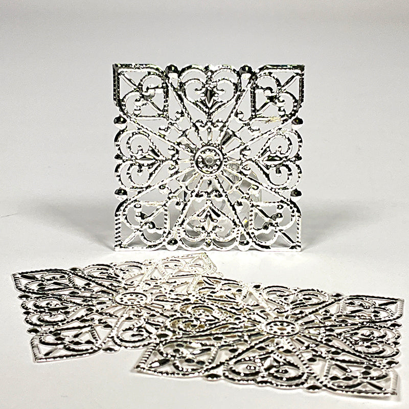Tunisian Tiles Large Silver Medallions