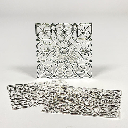 Tunisian Tiles Large Silver Medallions