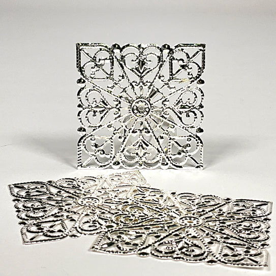 Tunisian Tiles Large Silver Medallions