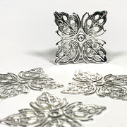 Tunisian Tiles Small Silver Medallions