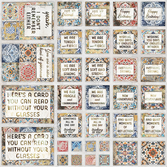 Tunisian Tiles Card Cutaparts