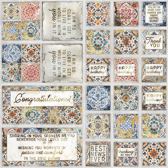 Tunisian Tiles Card Cutaparts