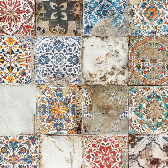Tunisian Tiles 12x12 Grid Print