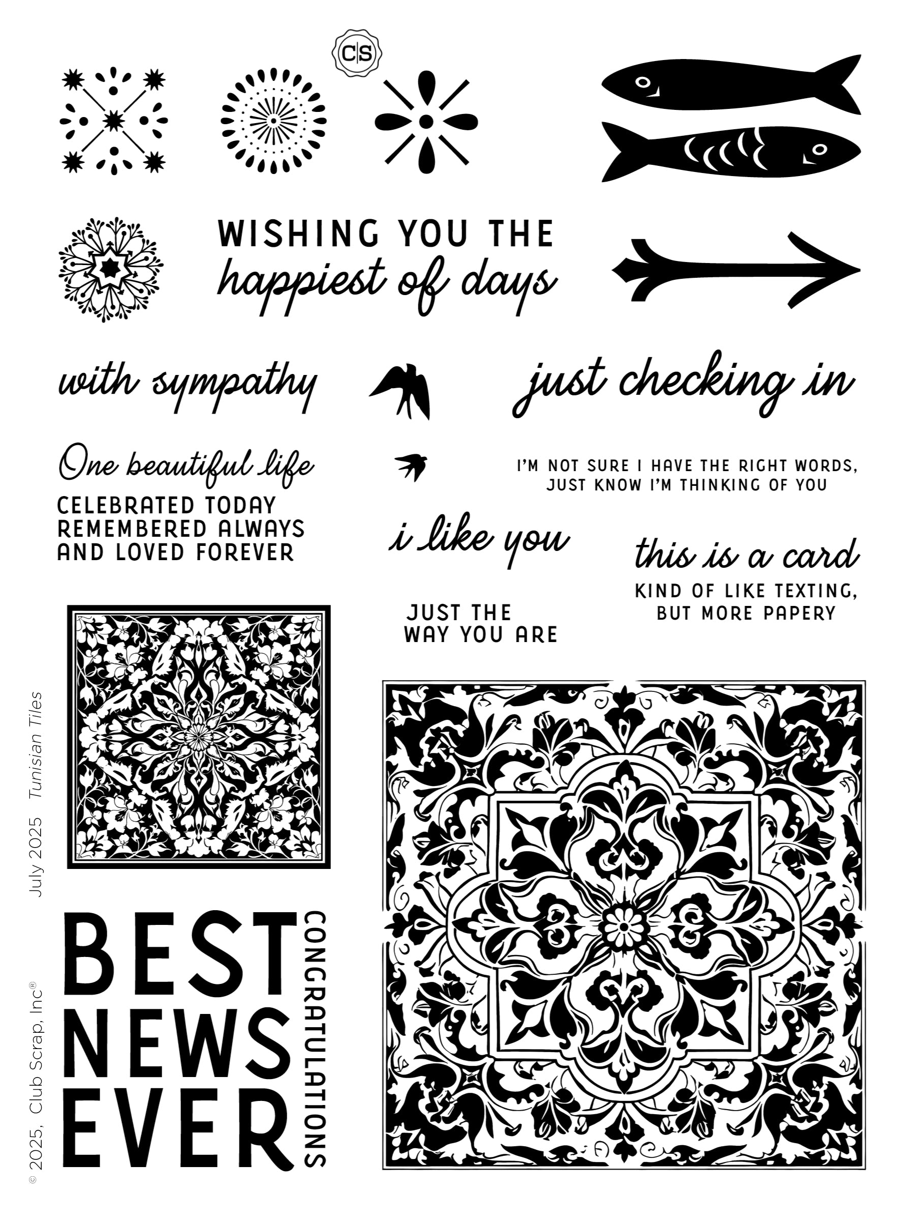 Tunisian Tiles Stamps