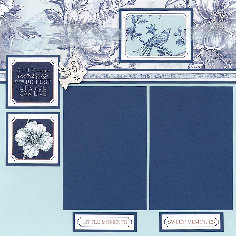 Toile 12x12 Lt. Blue Print