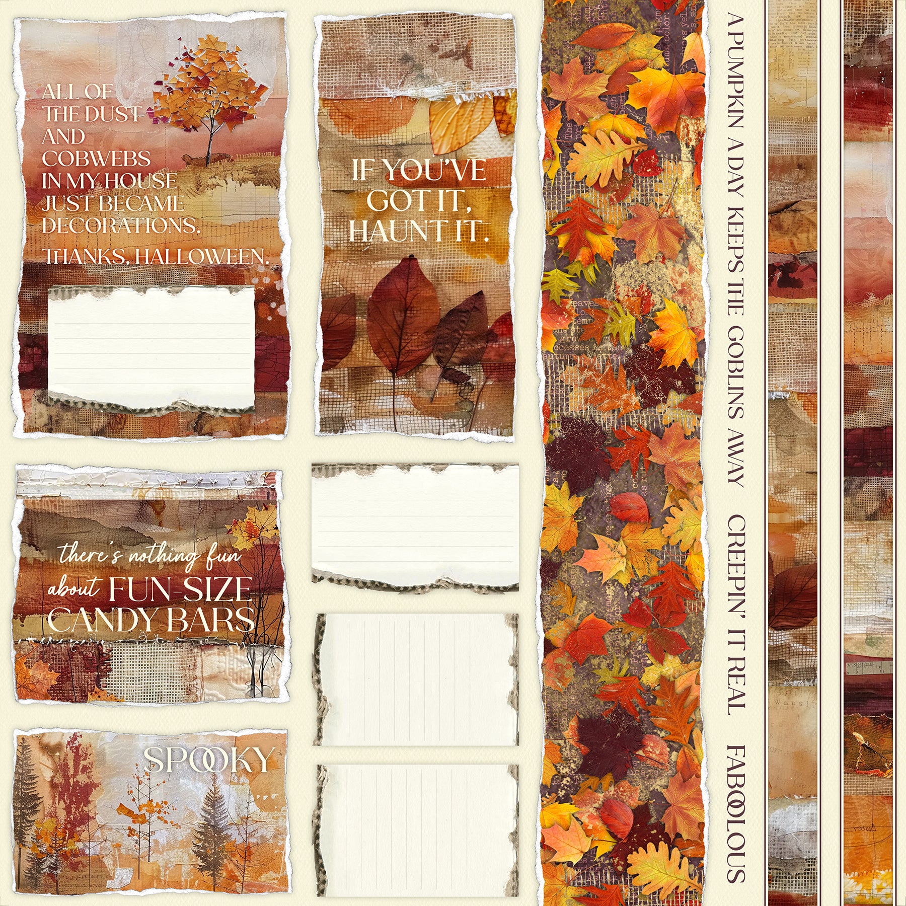 Autumn Glow Halloween Page Cutaparts