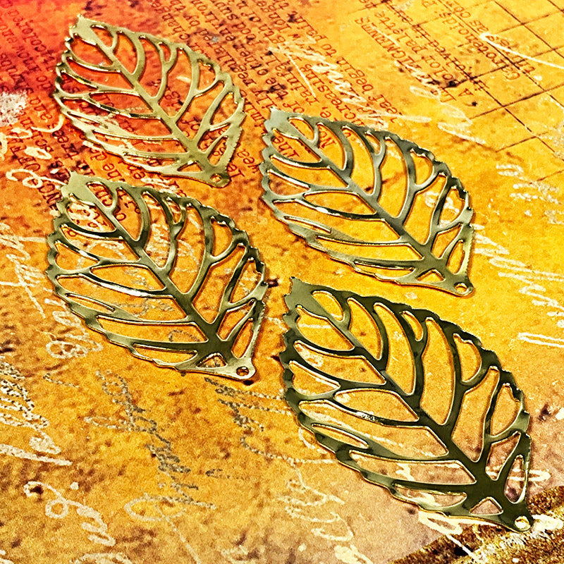 Autumn Glow Large Leaf Charms