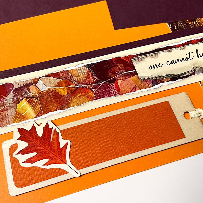 Autumn Glow Woodcut Tags