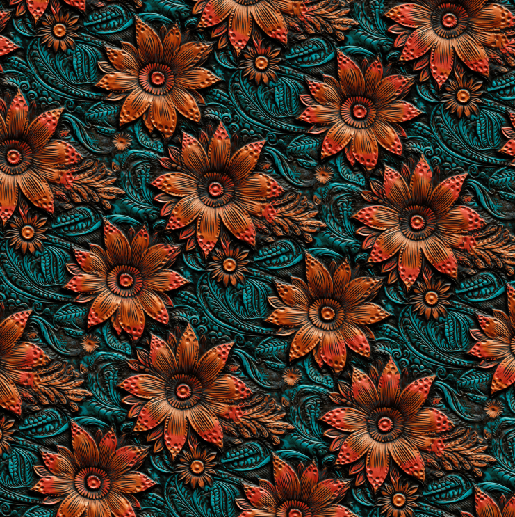 Impressed 12x12 Flower Print