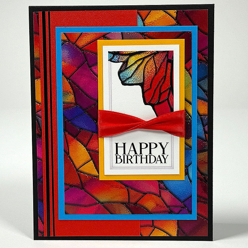 Stained Glass Card Cutaparts