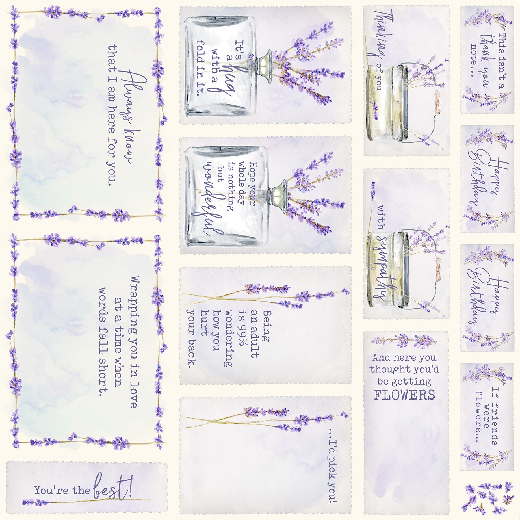 Precision Card Making with Lavender Fields