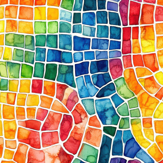 Colorful Life 12x12 Large Mosaic Print
