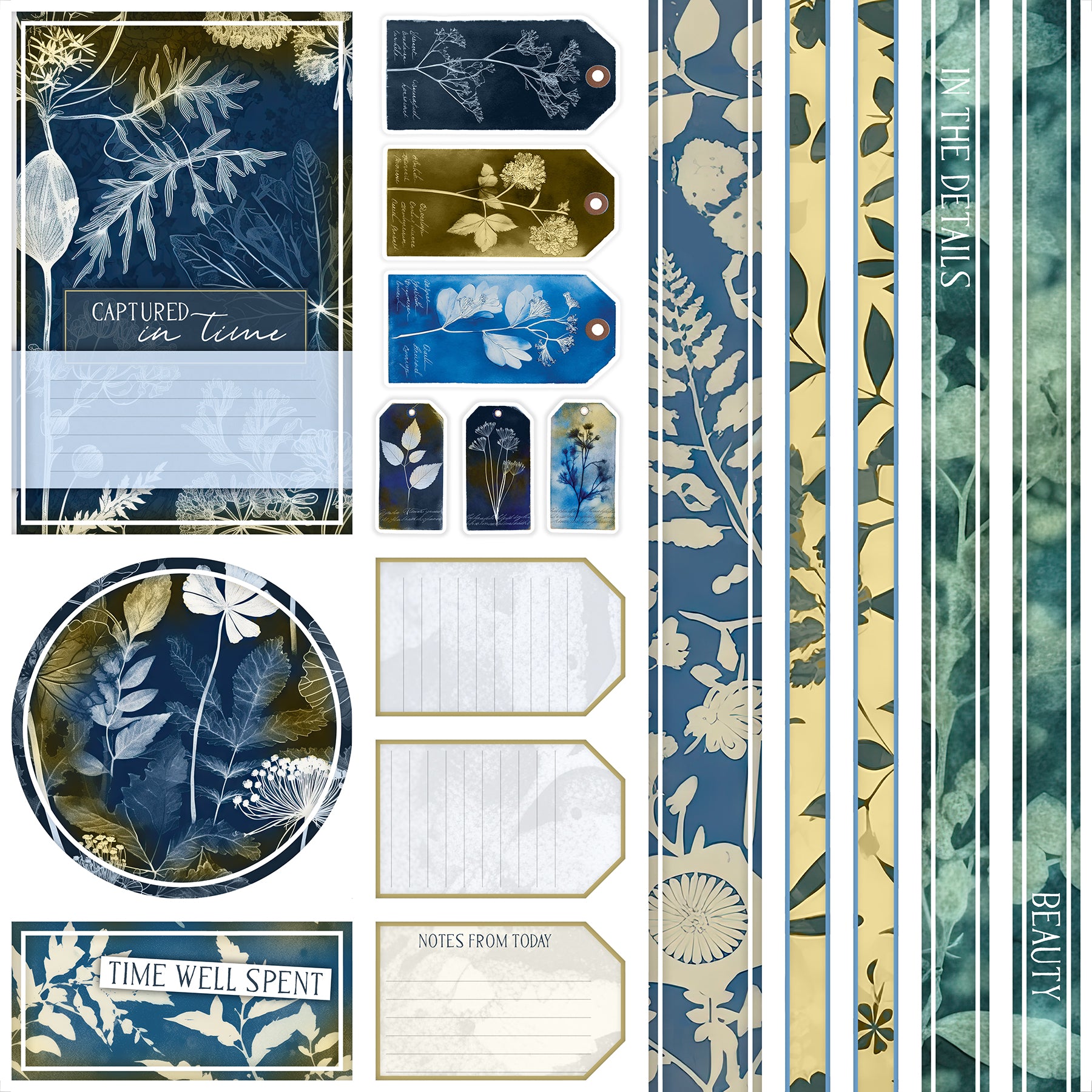 Blue Botanicals Page Cutaparts