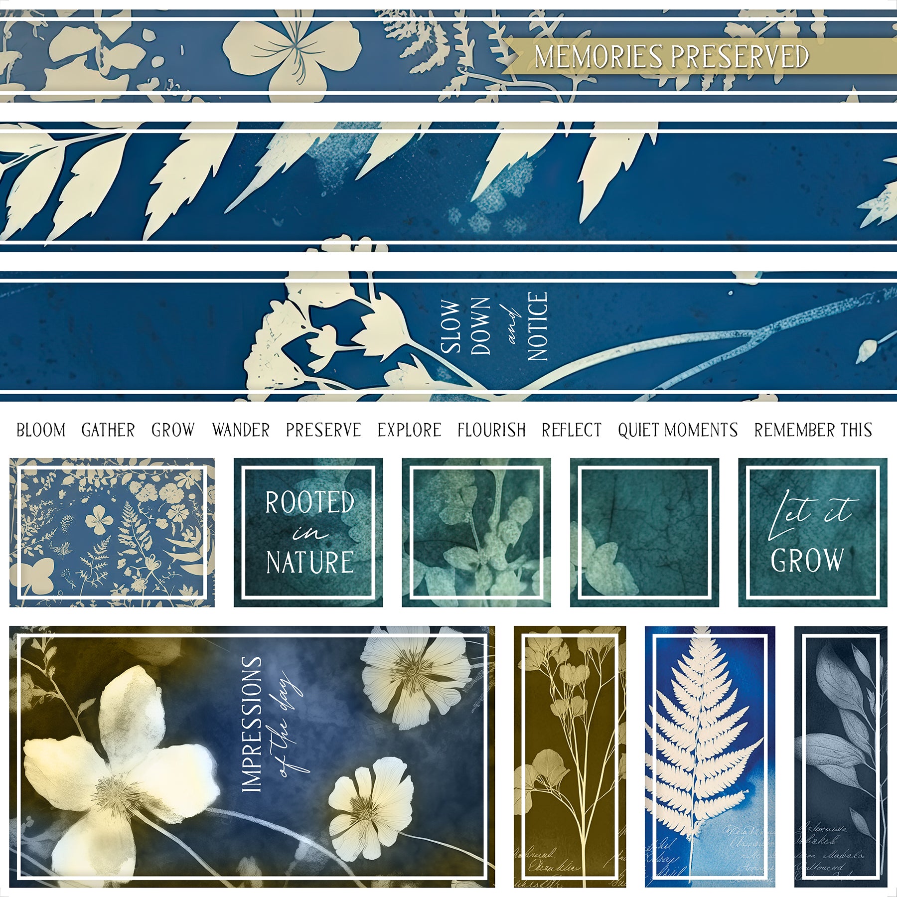 Blue Botanicals Page Cutaparts