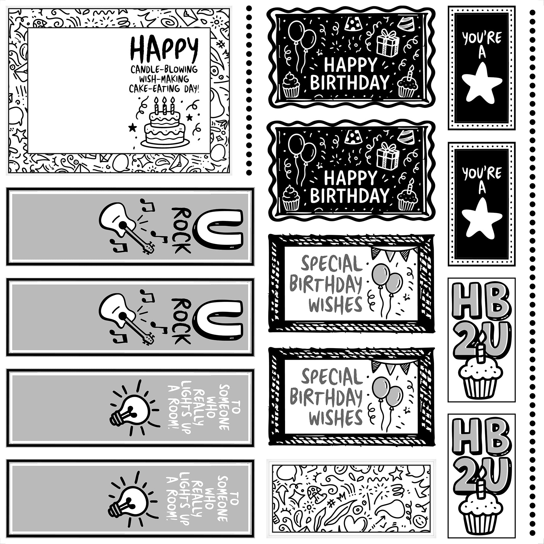 Doodles Bonus Card Cutaparts
