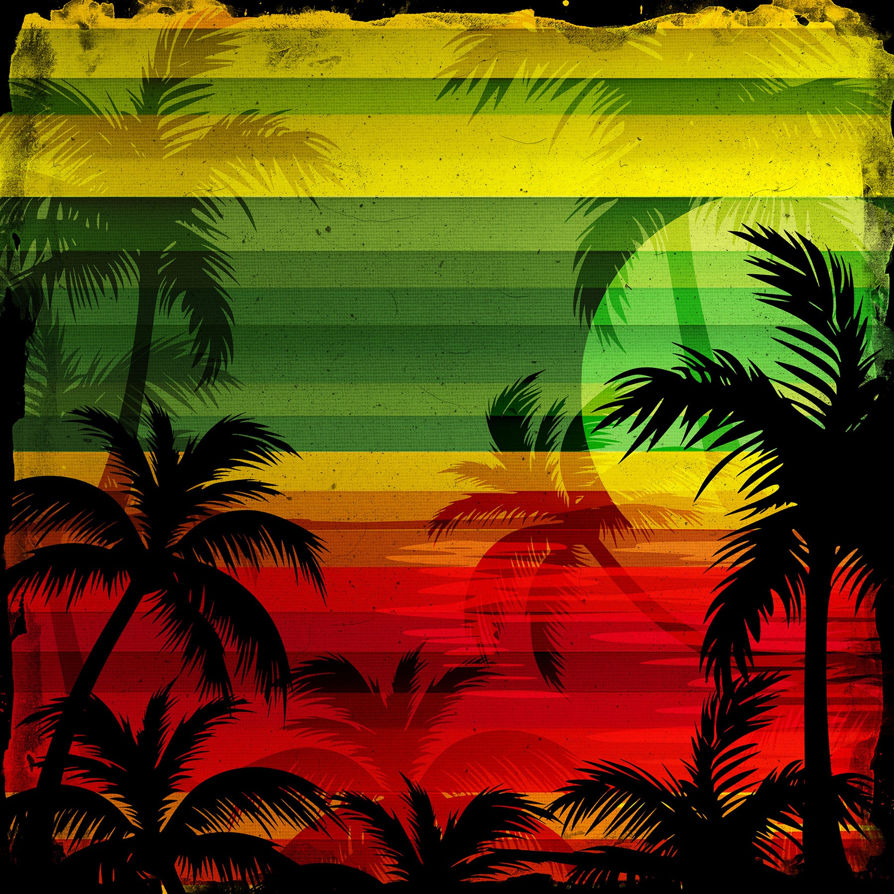 One Love 12x12 Horizontal Stripe Print