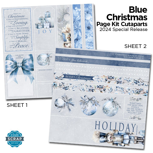 Blue Christmas Page Cutaparts