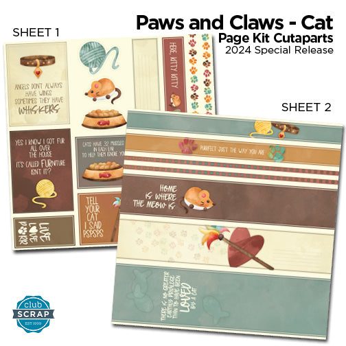 Paws and Claws Cat Page Cutaparts