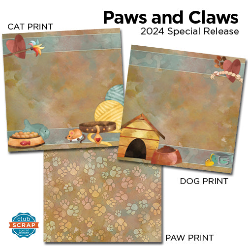 Paws and Claws 12x12 Prints