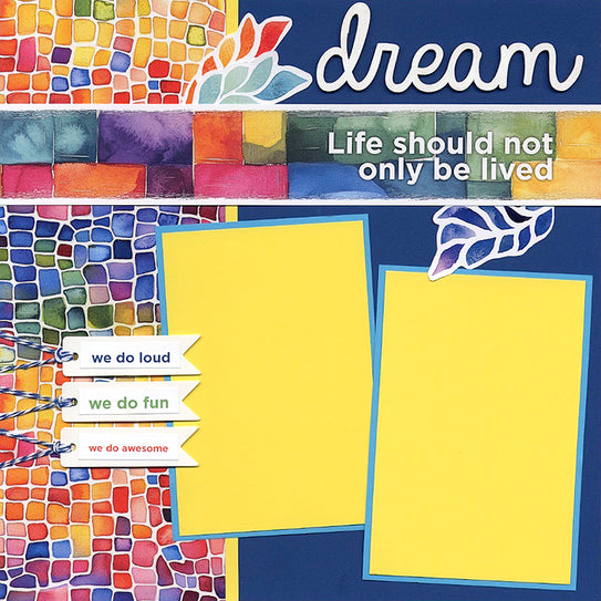 Colorful Life Dream Woodcut