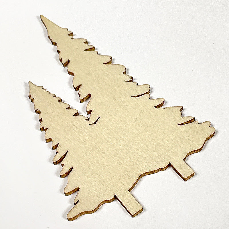 In Tents Spruce Trees Woodcut