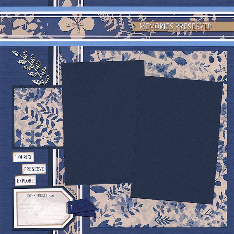 Blue Botanicals 12x12 Small Print