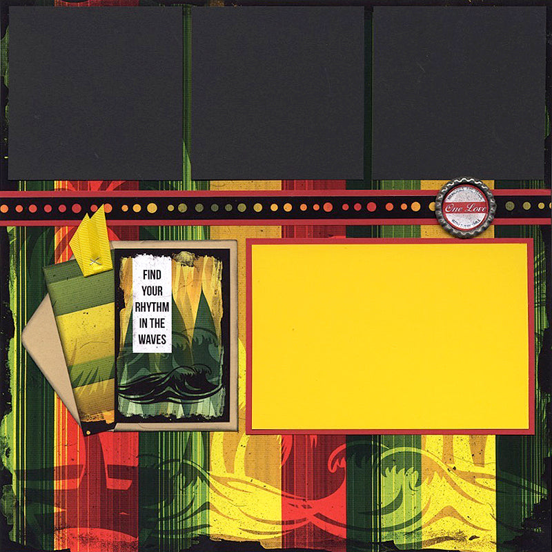 One Love 12x12 Vertical Stripe Print