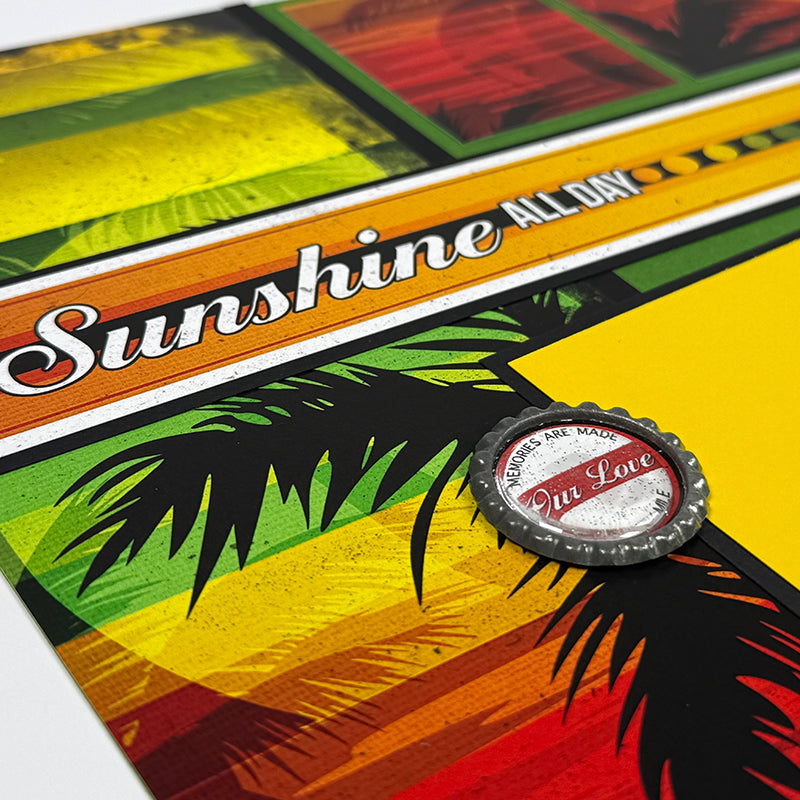 One Love Bottle Caps with Epoxy Stickers